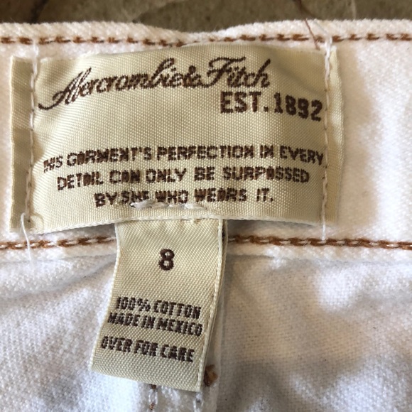 Abercrombie and Fitch White Denim Jeans size 8 - Picture 3 of 14